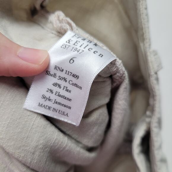 Frank & Eileen Jameson linen flax utility jogger pants relaxed chino minimalist - Picture 7 of 9